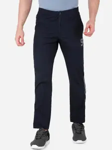 beevee Men Navy Blue Pure Cotton Track Pants