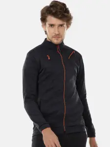 Campus Sutra Men Black Windcheater Sporty Jacket