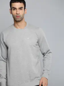 HRX by Hrithik Roshan Men Grey Melange Solid Training Sweatshirt