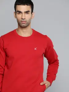 HRX by Hrithik Roshan Men Red Solid Training Sweatshirt