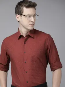Arrow New York Men Red Slim Fit Opaque Formal Shirt