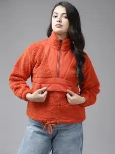 UTH by Roadster Girls Orange Sherpa Sweatshirt