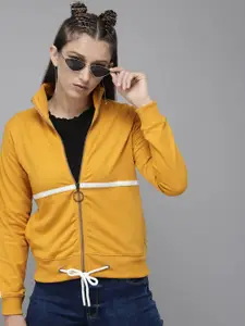 UTH by Roadster Girls Mustard Yellow Solid Sweatshirt