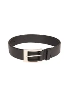 Aditi Wasan Aditi Wasan Men Black Solid Genuine Leather Belt