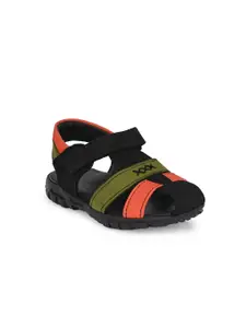 TUSKEY Boys Black & Green Comfort Sandals