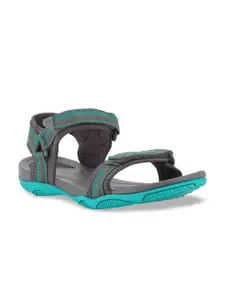 Sparx Women Grey & Blue Solid Floater Sports Sandals