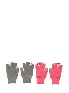 FabSeasons Women Pack Of 2 Printed Winter Gloves