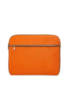 Tarini Nirula Orange Textured Laptop Sleeve