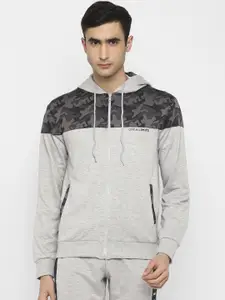 OFF LIMITS Men Grey Melange Abstract Printed Sweatshirt