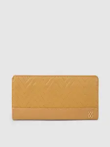 Baggit Women Brown Textured Two Fold Wallet