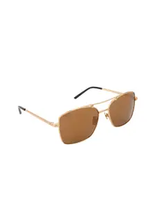 NUMI VERSAILLES Men Brown Full Rim UV Protected Square Sunglasses