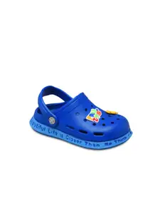 Yellow Bee Boys Blue Clogs Sandals