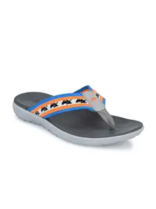 Hitz Men Blue & Orange Comfort Sandals