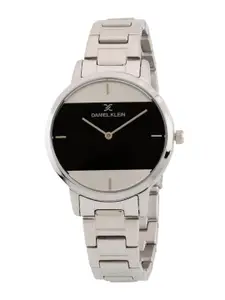 Daniel Klein Women Silver-Toned Dial & Silver Toned Stainless Steel Bracelet Style Straps Analogue Watch
