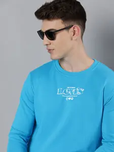 Levis Men Blue Printed Pullover Sweatshirt