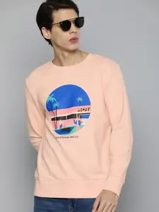 Levis Men Pink Printed Pullover Sweatshirt