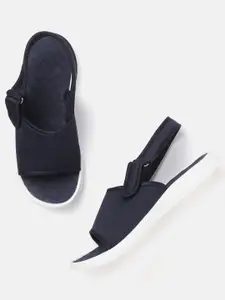 Kook N Keech Women Navy Blue Solid Open Toe Flats