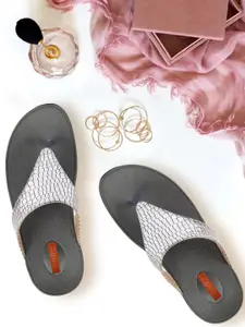 ZAPATOZ Grey PU Flatform Sandals