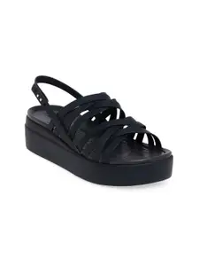 Crocs Brooklyn Black Flatform Heels