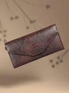 THE CLOWNFISH Dyna Brown Solid Synthetic Envelope Wallet