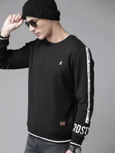Roadster Men Black Solid Sweatshirt