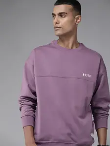 Roadster Men Lavender Solid Sweatshirt