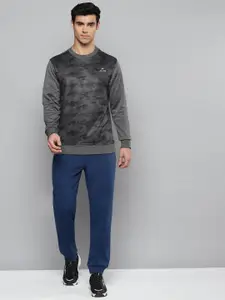 Alcis Men Grey Camouflage Printed Sweatshirt
