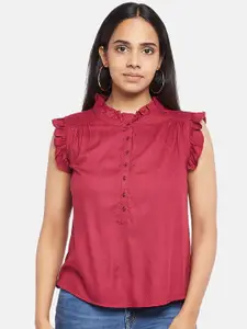 People Women Red Shirt Style Top