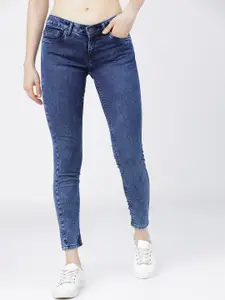 Tokyo Talkies Women Blue Super Skinny Fit Low Distress Jeans
