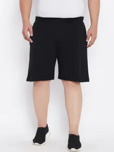 bigbanana Men Black Mid-Rise Regular Shorts
