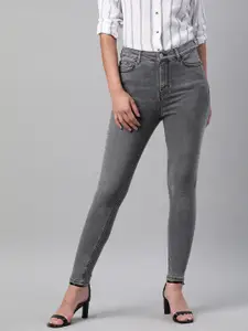 Marks & Spencer Women Grey Skinny Fit Mid-Rise Clean Look Stretchable Jeans