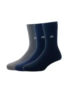 Peter England Men Pack Of 3 Solid Calf-Length Socks