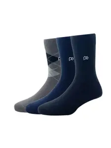 Peter England Men Pack Of 3 Calf-Length Socks
