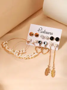 TOKYO TALKIES X rubans FASHION ACCESSORIES Set of 6 Gold-Plated Classic Drop Earrings