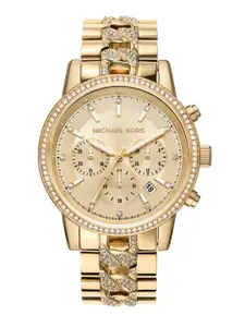 Michael Kors Ritz Women Gold-Toned Chronograph Watch MK6937