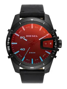 DIESEL Caged Men Red Analogue Watch DZ1948