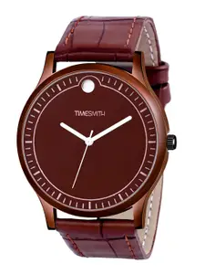 TIMESMITH Men Brown Leather Analogue Watch CTC-008