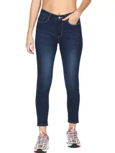 Flying Machine Women Blue Veronica Skinny Fit High-Rise Light Fade Stretchable Jeans