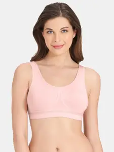Amante Pink Solid Non-Padded Non-Wired Full Coverage Sleep Bra - BRA78901