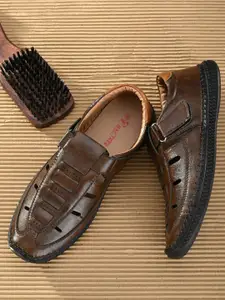Mactree Men Coffee Brown Shoe-Style Sandals