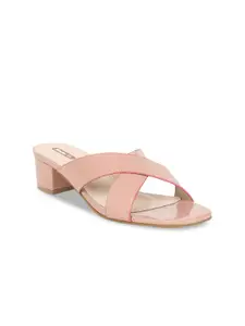 Bata Women Pink Solid Sandals