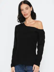 FOREVER 21 Women Black Solid Pullover Sweater