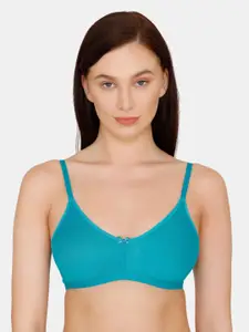 Rosaline by Zivame Blue Solid Non-Wired Non Padded T-shirt Bra ZI1885COREDBLUE