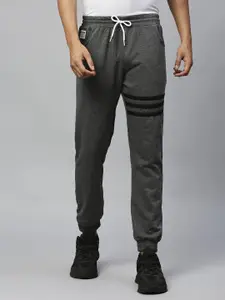 Hubberholme Men Charocal Grey Straight Fit Solid Joggers