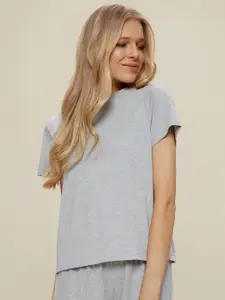 DOROTHY PERKINS Women Grey Solid Lounge T-shirt
