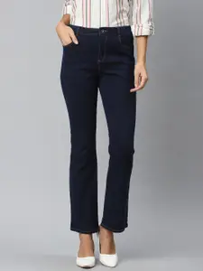 DOROTHY PERKINS Women Navy Blue Pure Cotton Bootcut Mid-Rise Clean Look Jeans