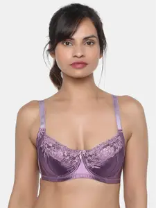 miorre Purple Solid Non-Wired Non Padded T-shirt Bra