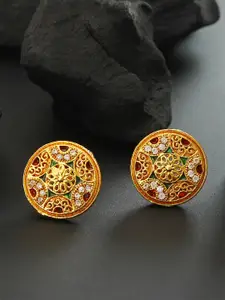 aadita Gold-Toned Contemporary Studs
