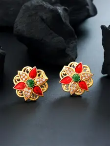 aadita Gold-Toned Contemporary Studs