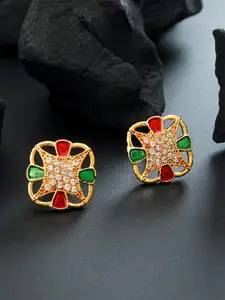 aadita Gold-Toned Contemporary Studs